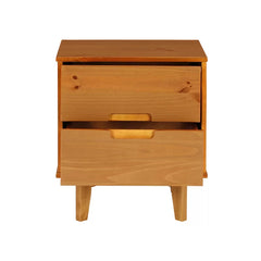 Caramel Mags 21.94'' Tall 2 - Drawer Solid Wood Nightstand Modern Design