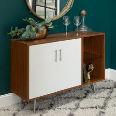 TV Stand for TVs up to 50" Streamlined Silhouette This Rustic Engineered Wood