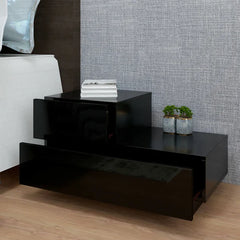 Black 16.1'' Tall 2 - Drawer Nightstand Modern Look and Storage Space to your Bedside