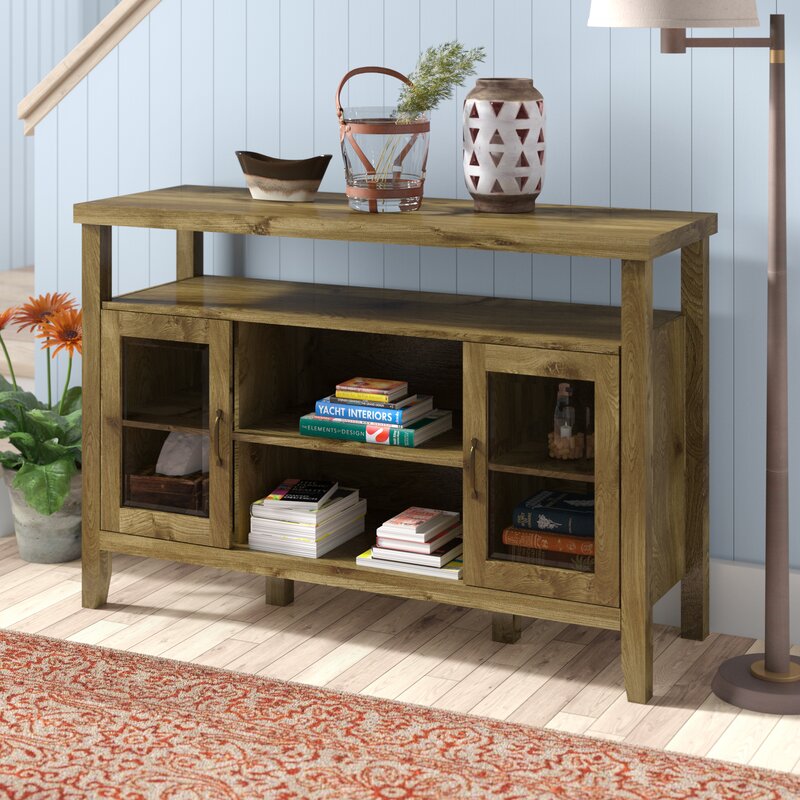 Barnwood Manette 52'' Wide Sideboard Four Shelves Rest