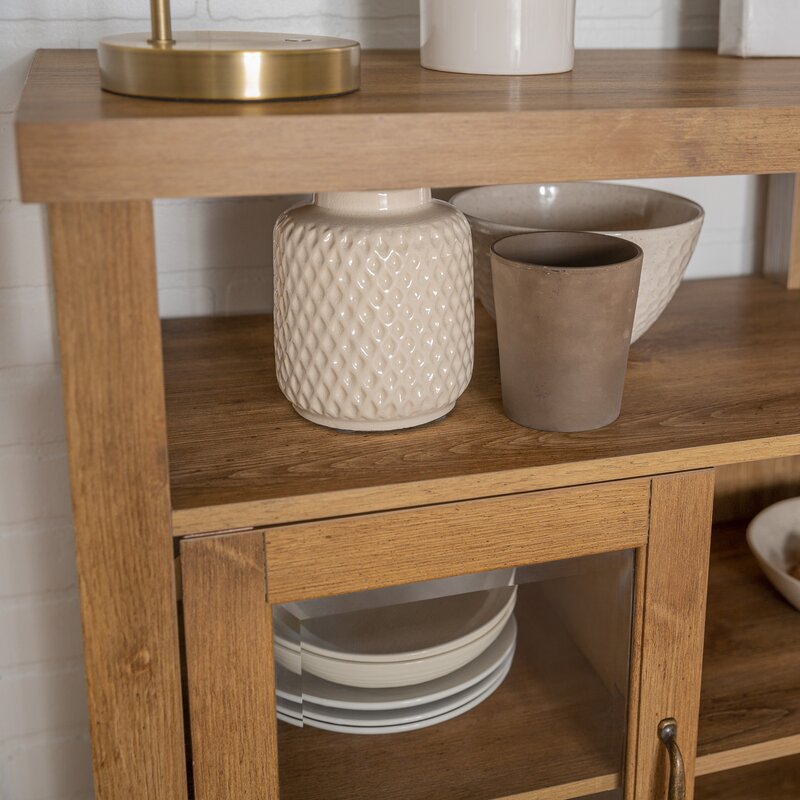 Barnwood Manette 52'' Wide Sideboard Four Shelves Rest