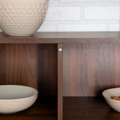 Dark Walnut Manette 52'' Wide Sideboard Four Shelves Rest