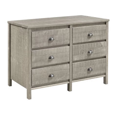 Mannion 6 Drawer 51'' W Solid Wood Contemporary Style Distressed Finish