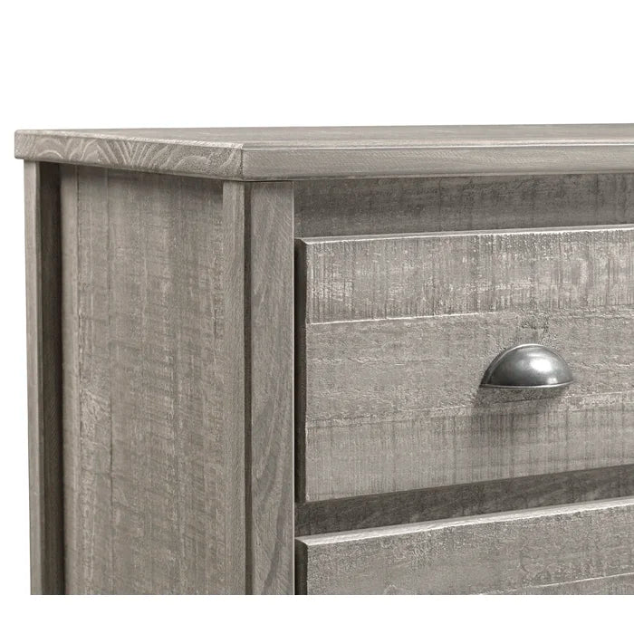 Mannion 6 Drawer 51'' W Solid Wood Contemporary Style Distressed Finish