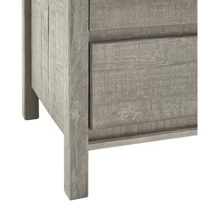 Mannion 6 Drawer 51'' W Solid Wood Contemporary Style Distressed Finish