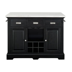 Mantello 48'' Wide Kitchen Island with Marble Top Perfect for Dining Room