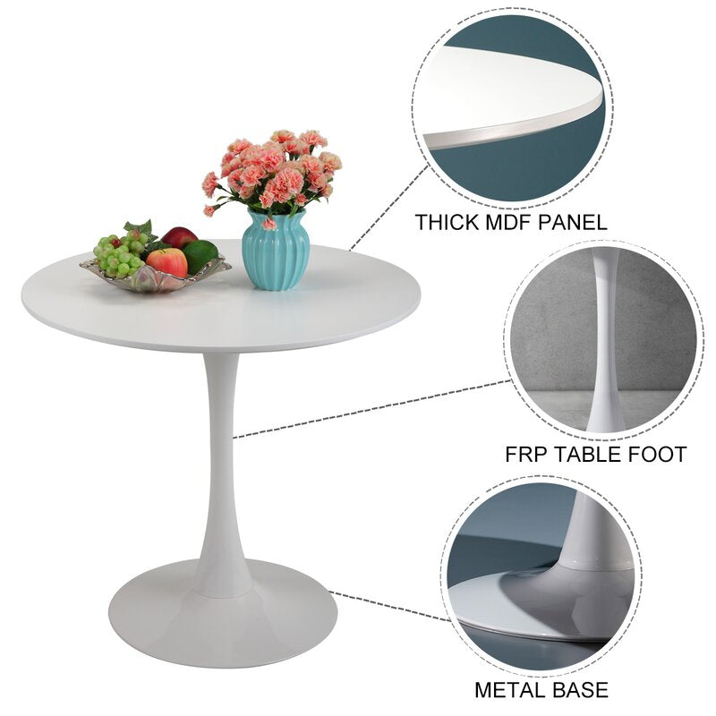 Mapleview 31.49'' Pedestal Dining Table Unique Single Pedestal Base