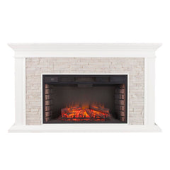 Marquette 60.25'' W Electric Fireplace White Cozy and Classic Environment
