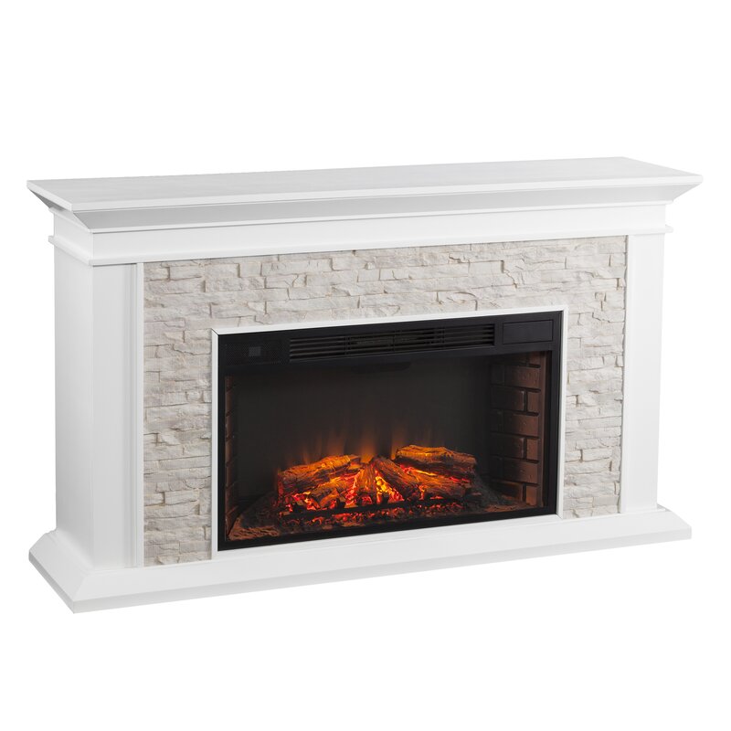 Marquette 60.25'' W Electric Fireplace White Cozy and Classic Environment