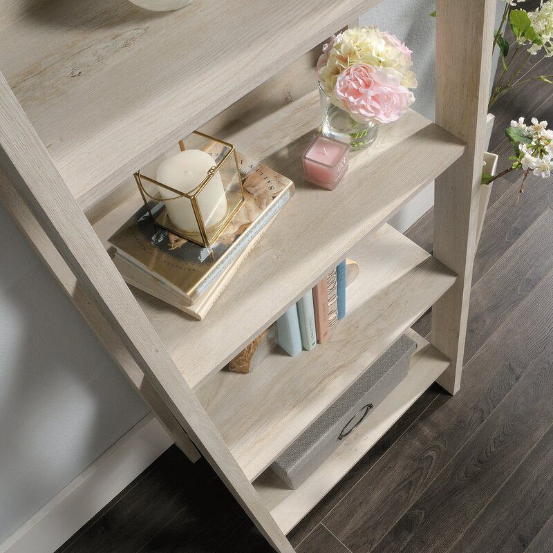 1 Chalked Chestnut Massena 71.125'' H x 23.5'' W Ladder Bookcase