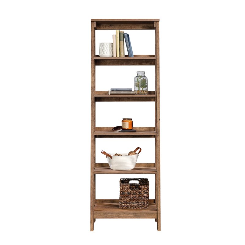 1 Vintage Oak Massena 71.125'' H x 23.5'' W Ladder Bookcase