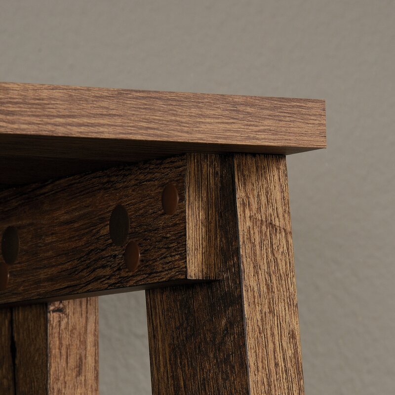 Vintage Oak 71.125'' H x 23.5'' W Ladder Bookcase Bring Style and Storage to your Home with this 5-Shelf Bookcase