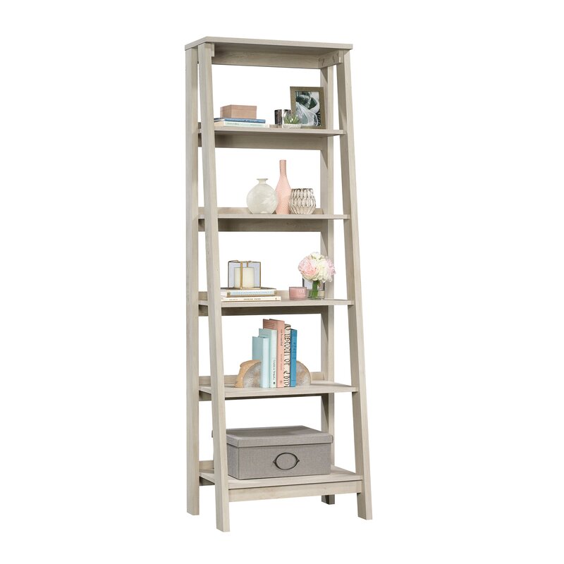 1 Chalked Chestnut Massena 71.125'' H x 23.5'' W Ladder Bookcase