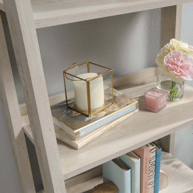 1 Chalked Chestnut Massena 71.125'' H x 23.5'' W Ladder Bookcase