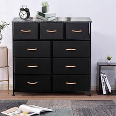 9 Drawer Black Matherly Storage Chest