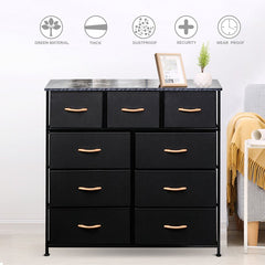 9 Drawer Black Matherly Storage Chest