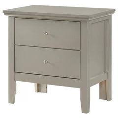Silver Matilda 24'' Tall 2 - Drawer Solid Wood Nightstand Perfect Organize