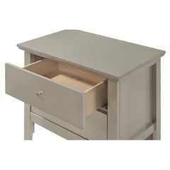 Silver Matilda 24'' Tall 2 - Drawer Solid Wood Nightstand Perfect Organize