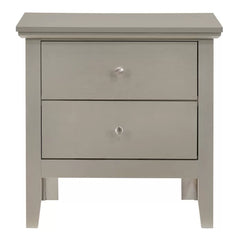 Silver Matilda 24'' Tall 2 - Drawer Solid Wood Nightstand Perfect Organize