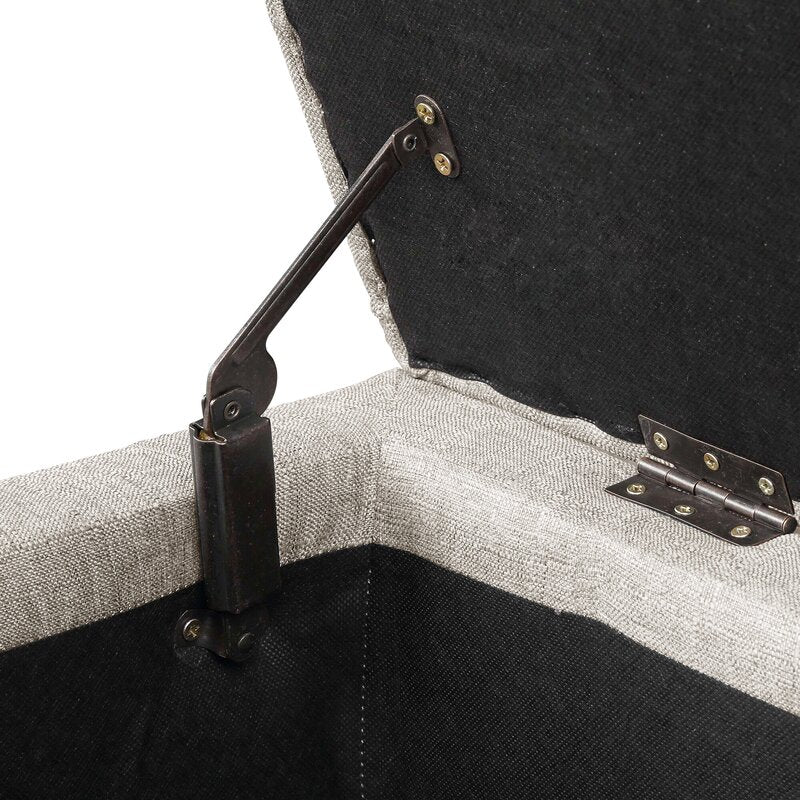 Maxfield Upholstered Flip Top Storage Bench Solid and Manufactured Wood Frame