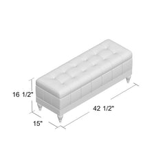 Maxfield Upholstered Flip Top Storage Bench Solid and Manufactured Wood Frame
