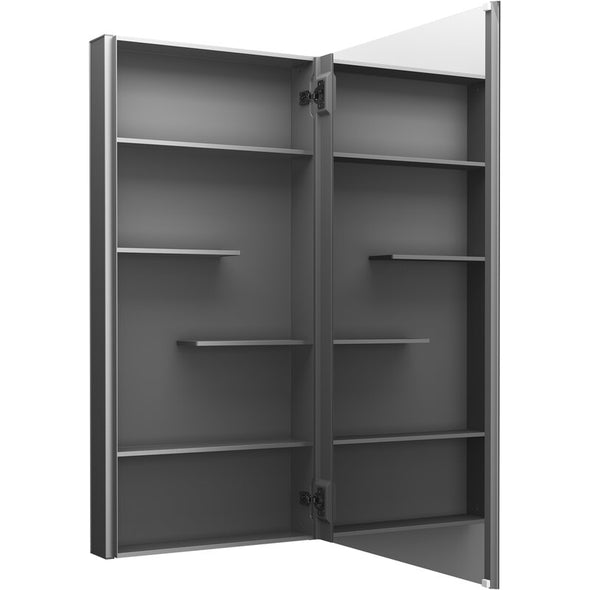 40" H x 20" W x 3.5" D Maxstow™ Surface Mount Frameless Medicine Cabinet with 4 Fixed Shelves