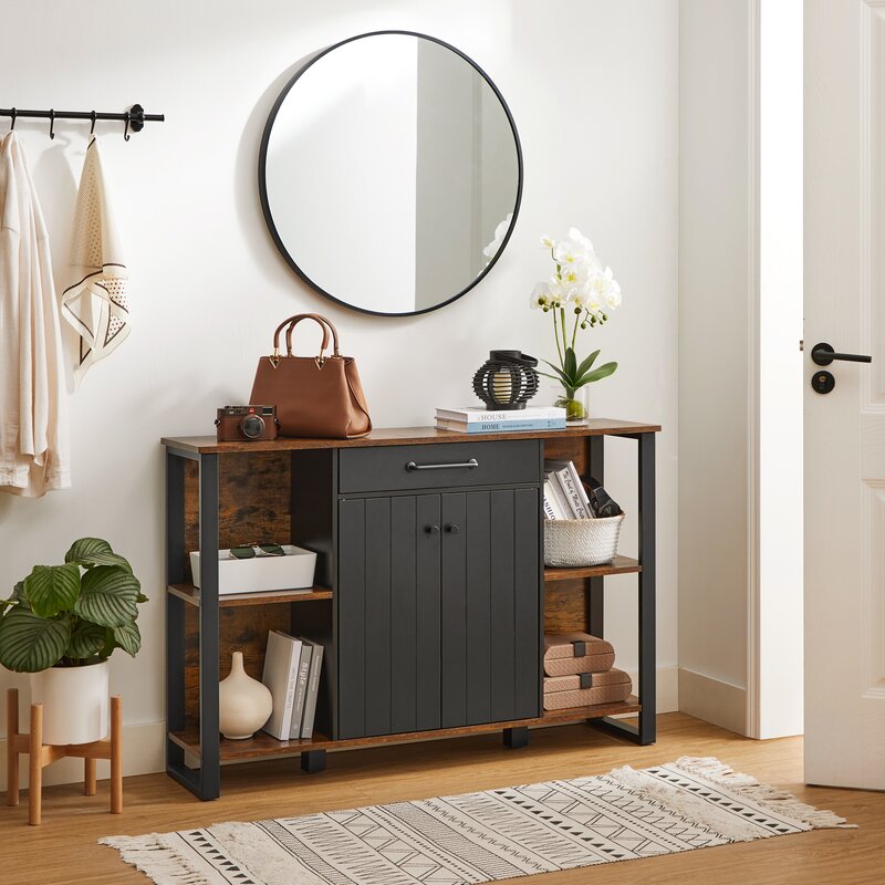 47.2'' Wide 1 Drawer Sideboard Gives you Plenty of Storage Space in your Dining Room, with its Spacious Shelves and Central Cabinet