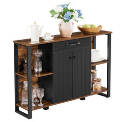 47.2'' Wide 1 Drawer Sideboard Gives you Plenty of Storage Space in your Dining Room, with its Spacious Shelves and Central Cabinet