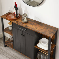 47.2'' Wide 1 Drawer Sideboard Gives you Plenty of Storage Space in your Dining Room, with its Spacious Shelves and Central Cabinet