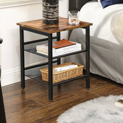Mayville 22'' Tall End Table Two Sturdy Mesh Shelves