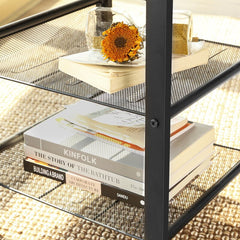 Mayville 22'' Tall End Table Two Sturdy Mesh Shelves