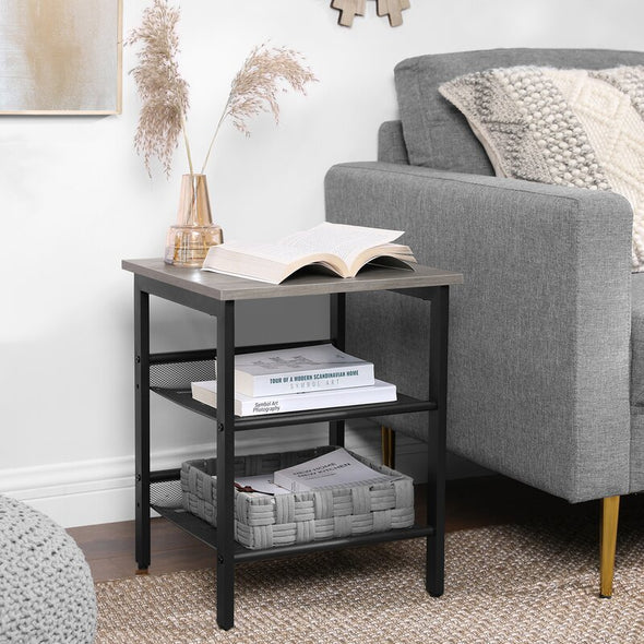 22'' Tall End Table Two Sturdy Mesh Shelves Charming Side Table Fits in the Living Room Next To your Sofa or Bedside Table
