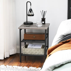 22'' Tall End Table Two Sturdy Mesh Shelves Charming Side Table Fits in the Living Room Next To your Sofa or Bedside Table