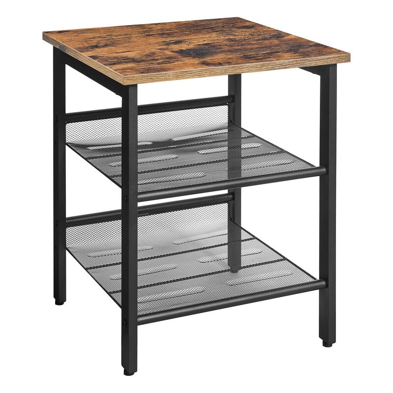 Mayville 22'' Tall End Table Two Sturdy Mesh Shelves