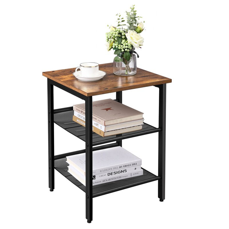 Mayville 22'' Tall End Table Two Sturdy Mesh Shelves