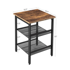Mayville 22'' Tall End Table Two Sturdy Mesh Shelves