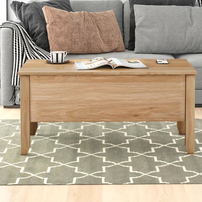 Oak Lift Top Extendable Coffee Table with Storage Add Functionality and Modern Appeal to your Living Room