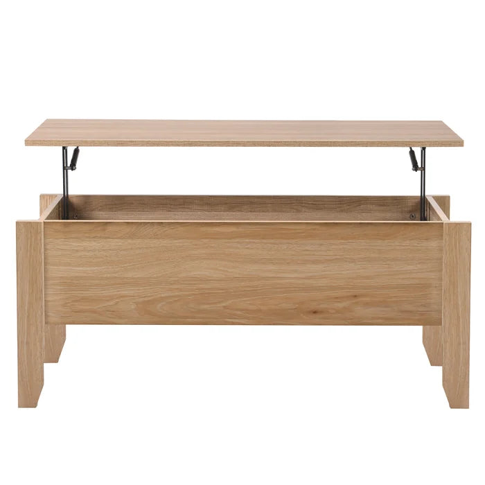 Oak Lift Top Extendable Coffee Table with Storage Add Functionality and Modern Appeal to your Living Room