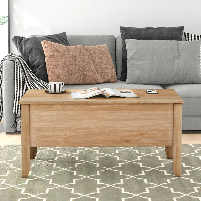 Oak Lift Top Extendable Coffee Table with Storage Add Functionality and Modern Appeal to your Living Room