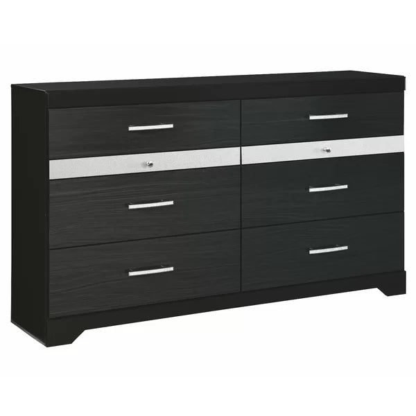Mcbeth 6 Drawer 63'' W Double Dresser Six-Compartment Drawers Contemporary Style