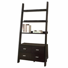 Mccaffery 72'' H x 33.5'' W Solid Wood Ladder Bookcase Contemporary Style