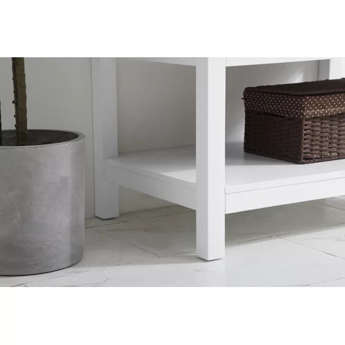 White Mccauley 30" Single Bathroom Vanity Set Features a White Quartz