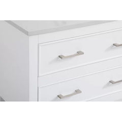 White Mccauley 30" Single Bathroom Vanity Set Features a White Quartz