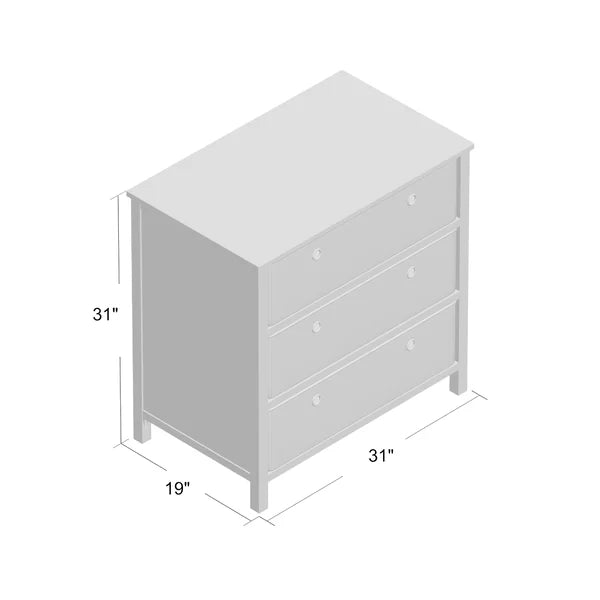 Black Mcclellan 31'' Tall 3 - Drawer Bachelor's Chest Contemporary Style