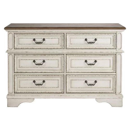 Mcclurg 6 Drawer 54.13'' W Double Dresser Made from Solid and Engineered Wood