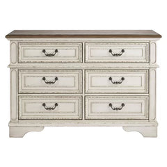 Mcclurg 6 Drawer 54.13'' W Double Dresser Made from Solid and Engineered Wood