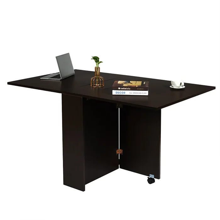 Black Walnut Mccorkle Drop Leaf Dining Table Flexible Folding Design