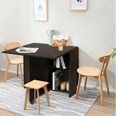 Black Walnut Mccorkle Drop Leaf Dining Table Flexible Folding Design