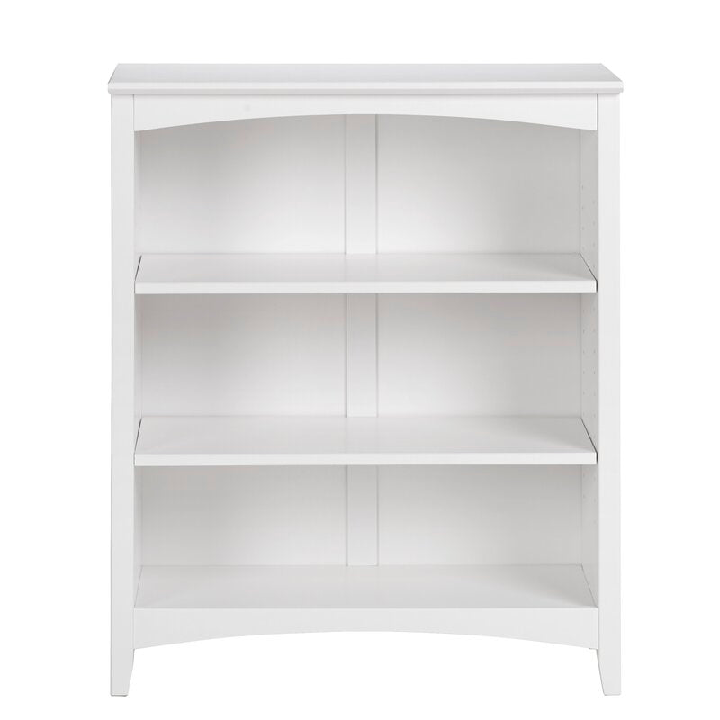 White Mccrory 30'' W Solid Wood Standard Bookcase Easy to Clean