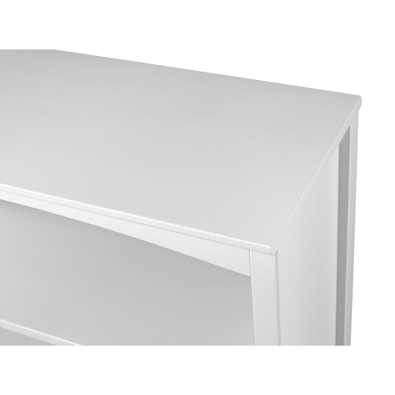 White Mccrory 30'' W Solid Wood Standard Bookcase Easy to Clean